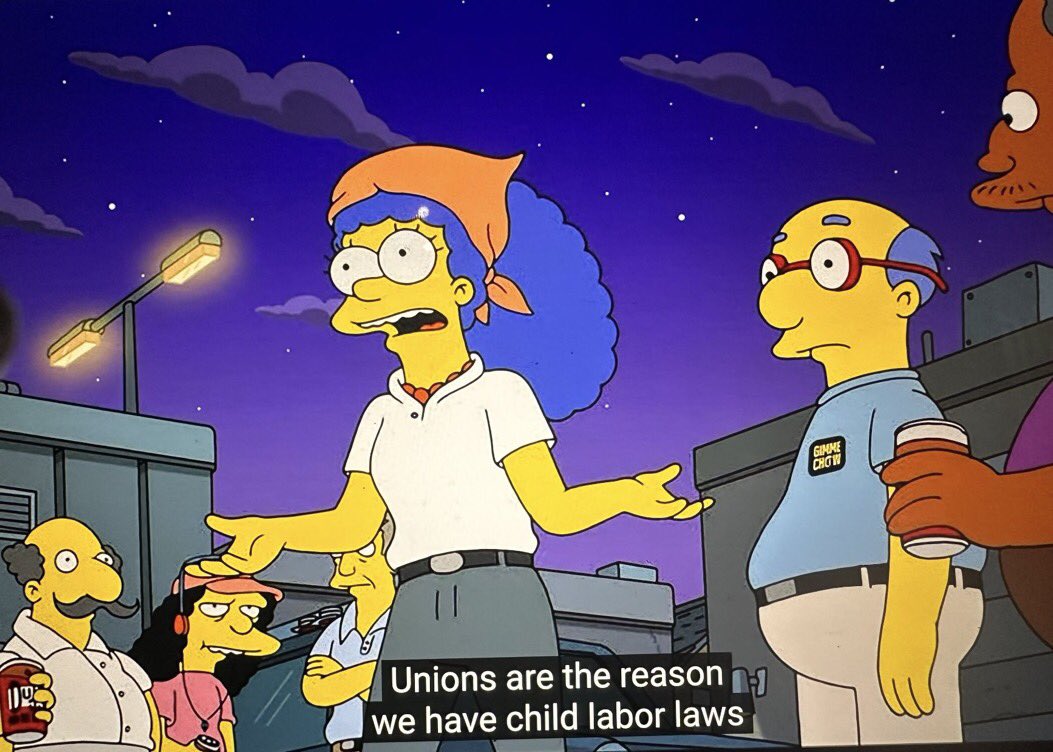 The new Simpsons episode talked about workers' rights and let's just say it's spot on!