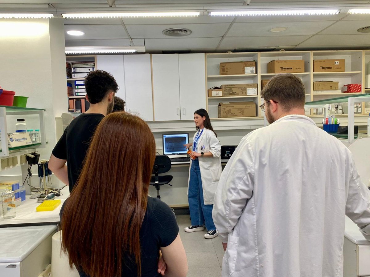 VHIR_'s tweet image. L&apos;alumnat del CFGS d&apos;Anatomia Patològica de l&apos;@institutgallecs visiten els espais comuns i els laboratoris de Malalties Hepàtiques i de Patologia Neuromuscular i Mitocondrial del #VHIR per veure com es treballa de primera mà.
#DivulgaCiènciaVH