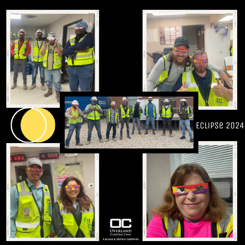 Our Texas project is safely ready to watch this historic solar eclipse! 

#OverlandContracting #SolarEclipse #Eclipse #OCIConstruction #SafeWork
OCI is an Equal Opportunity Employer – Minority/Female/Disabled/Veteran