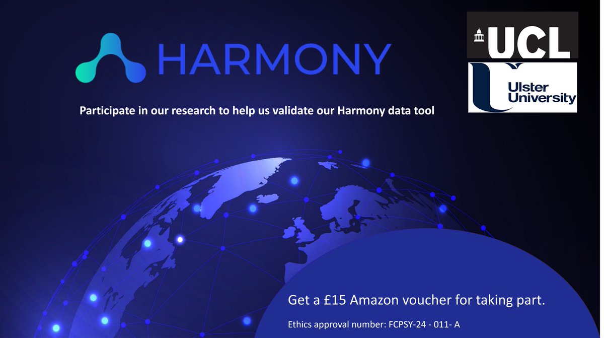 Join our calibration study to test&improve our @harmony_data tool. Follow the link below to sign up> tell us how similar the items are> make Harmony better & get a 15£ Amazon voucher. bit.ly/harmonycalib @socfinuk @CLScohorts @UCLSocRes @wellcometrust @mau_hoffmann