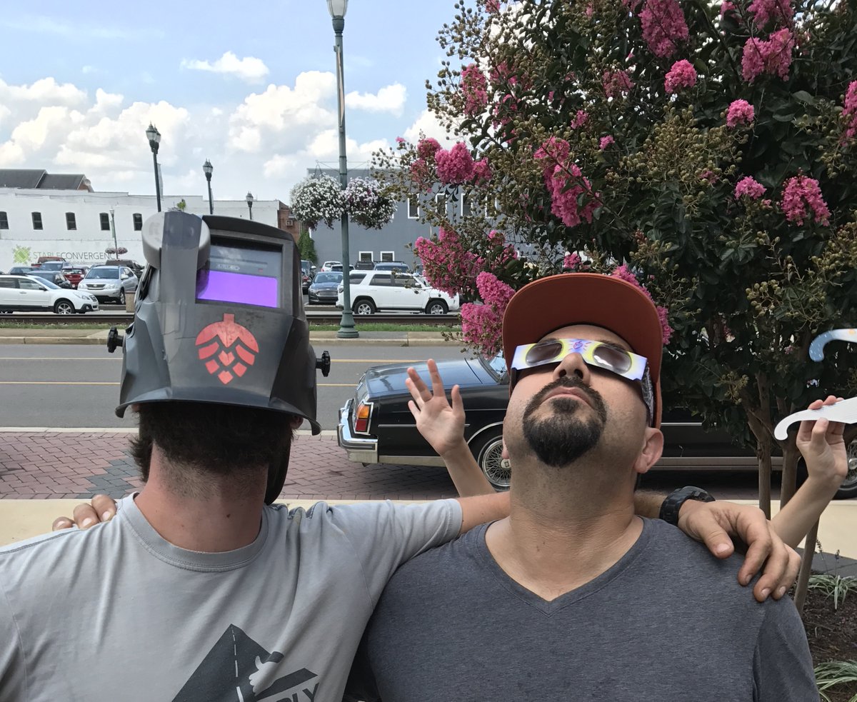 Throwback to 2017 watching the #eclipse in Downtown Johnson City.