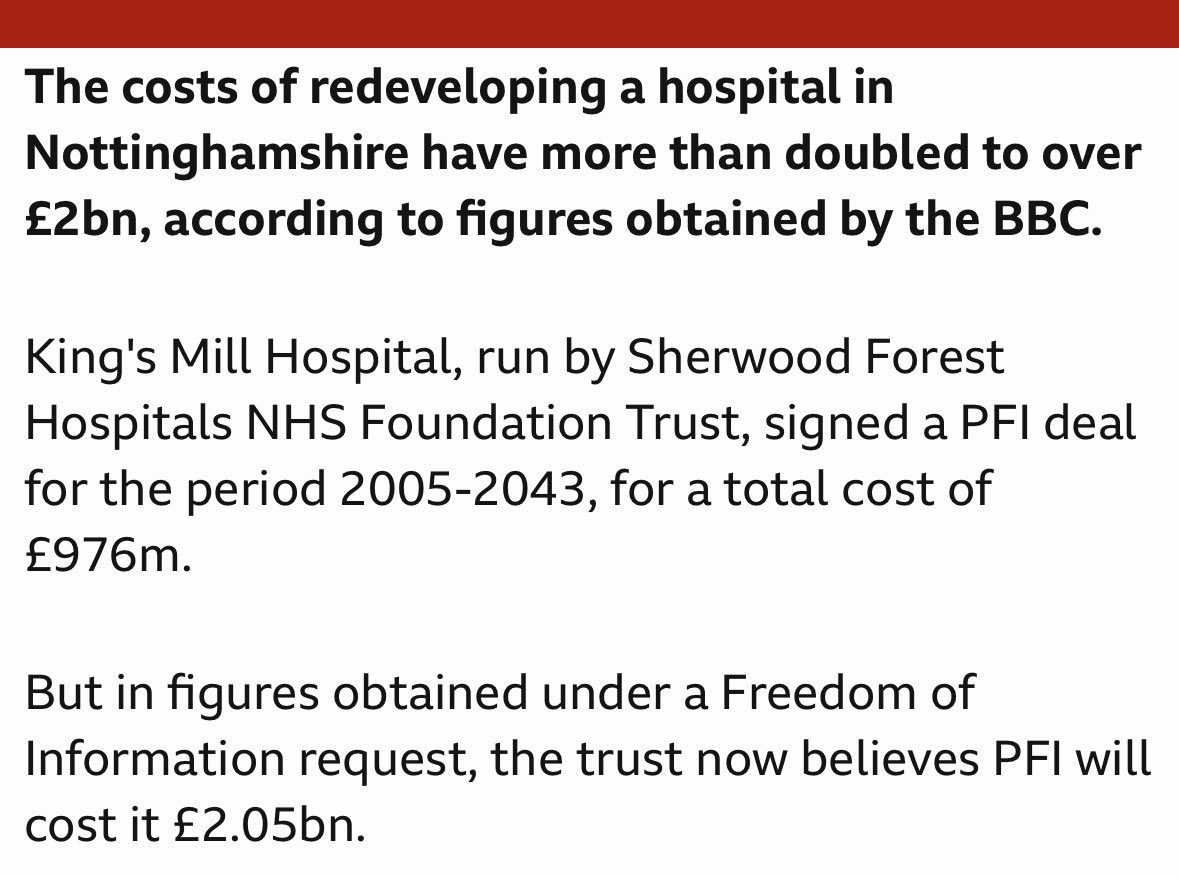 I’m glad Sir Keir chose King’s Mill Hospital, because it is also a reminder of the mess they made with PFI the last time they were in government 🥀 bbc.co.uk/news/uk-englan…