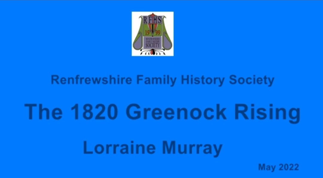 On Sat 8th April 1820, the 'Greenock Rising' or 'Volunteer Riot' took place, resulting in the death of 6 civillians. To hear a re-appraisal of this event, watch my talk here: youtu.be/4iBQx5YUkpk
