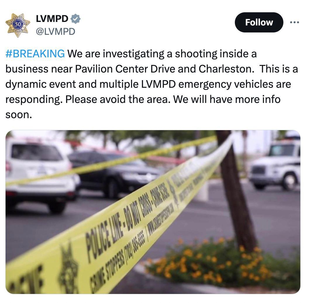 ⚡️ Shooting reported inside of an office building in Las Vegas, #Nevada

#LasVegas #LasVegasShooting #US #USA