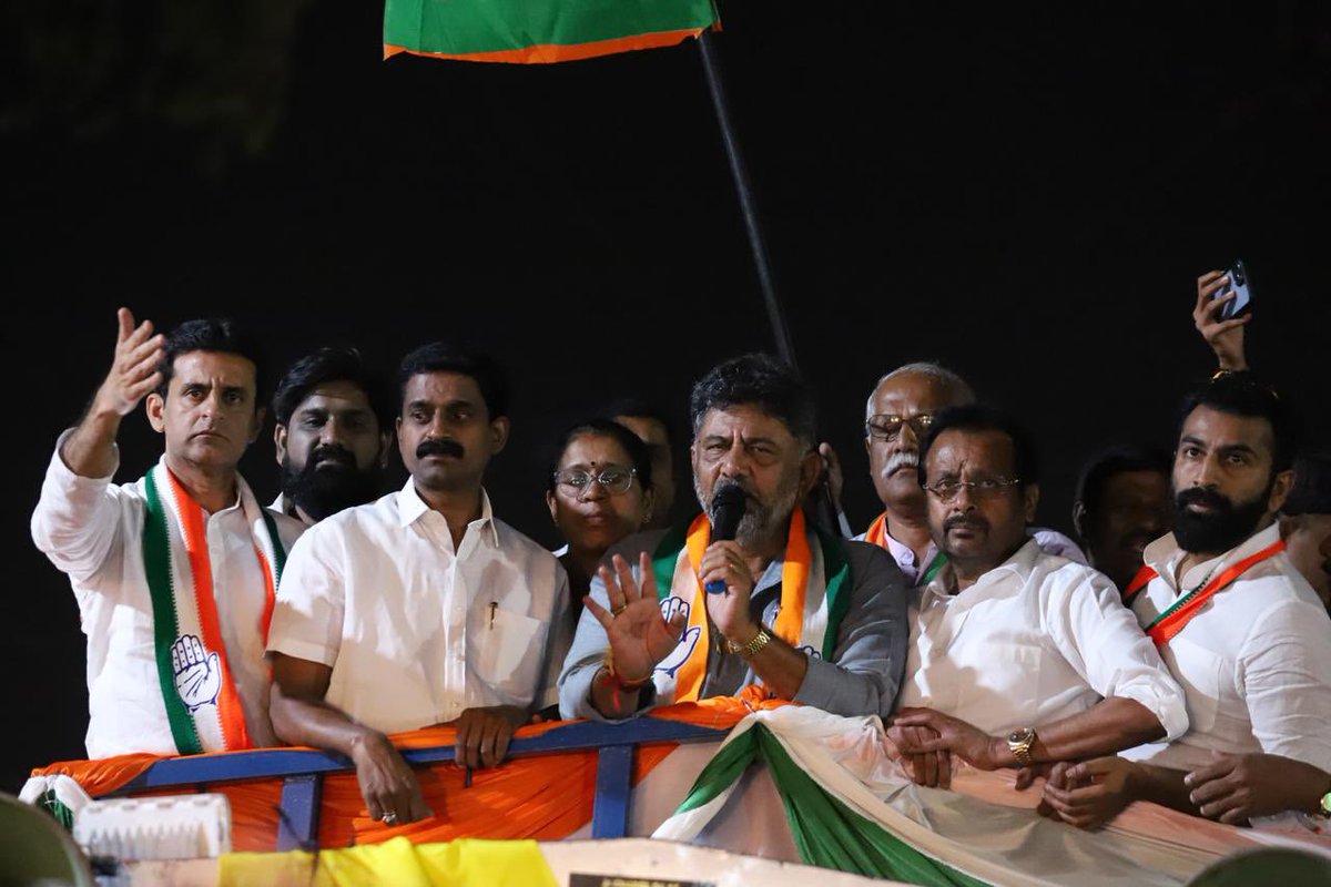 Glimpses from a rally held at CV Ramannagar in support of our Bengaluru Central candidate Shri @MansoorKhanINC led by KPCC president and DCM Shri @DKShivakumar avaru #MansoorForBengaluruCentral