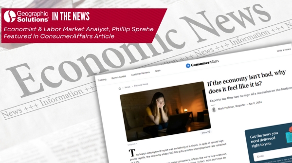 geosolutionsinc's tweet image. In a recent article from @ConsumerAffairs on the possibility of an economic recession, our Economist &amp;amp; Labor Market Analyst, Phillip Sprehe, explains why we shouldn’t expect one to happen anytime soon. Read more: bit.ly/3PTYzTu 
#Economics #Economy #GeographicSolutions