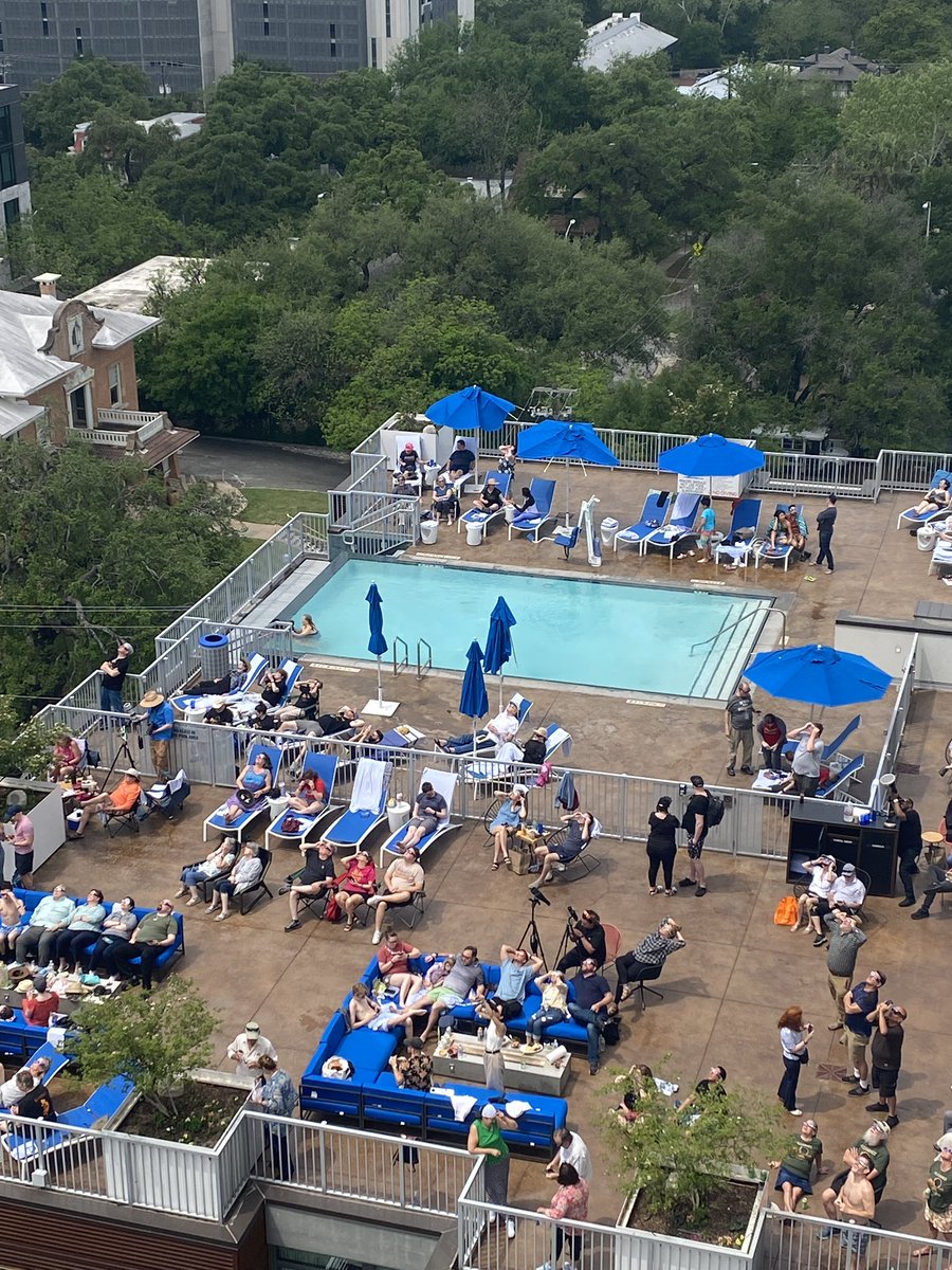 Eclipse watchers in Austin, Tx.