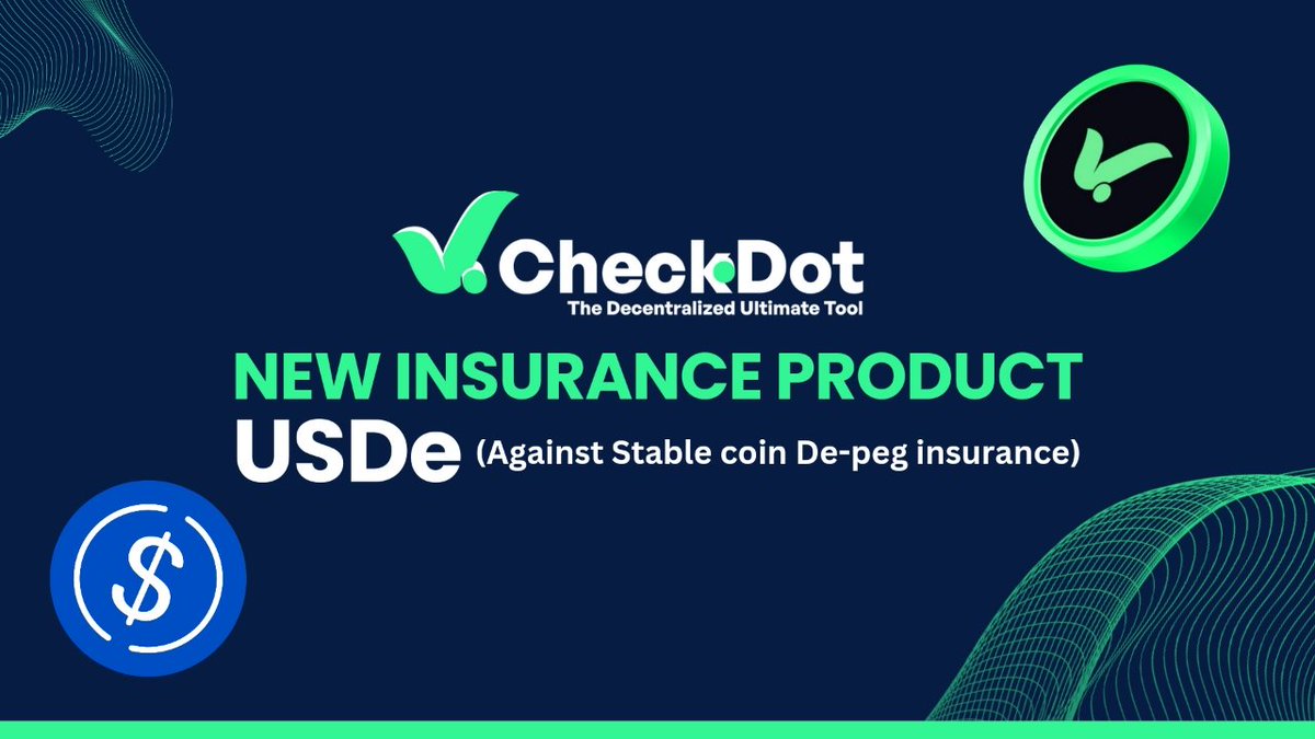 We are exited to announce our latest insurance product launch!

We will be offering coverage for $USDe Against Stable coin De-peg insurance! Starting 10th April, providing peace of mind and security for your digital asset investments.

But why stop there?  We believe in