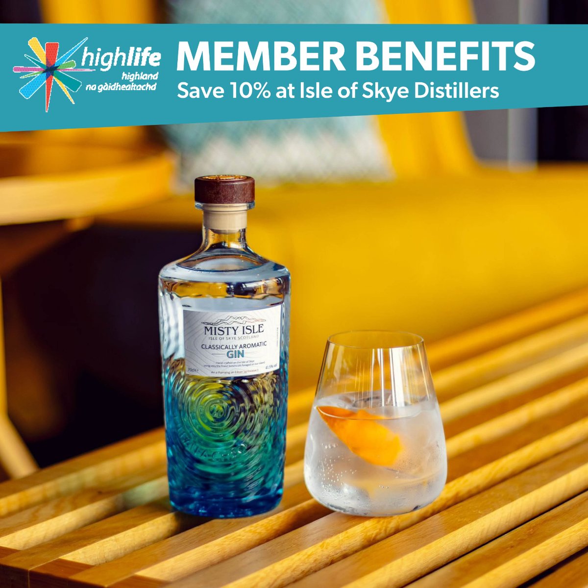 ⭐️ Member Benefits ⭐️ 🍸 Save 10% at Isle of Skye Distillers Discover more benefits with High Life Highland: highlifehighland.com/benefits/ #MemberBenefits #MakingLifeBetter