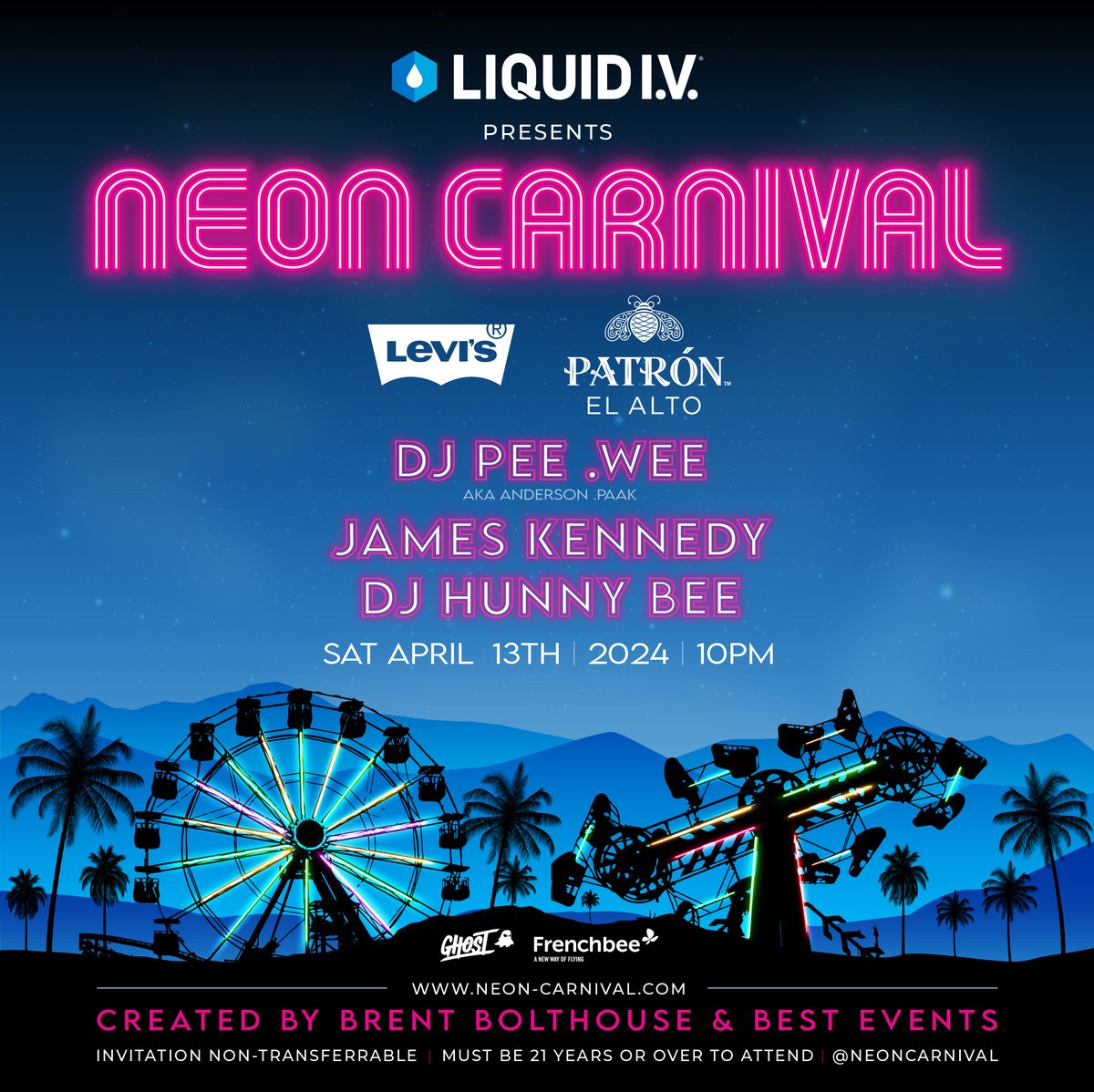 Who's going to Coachella?!  @Apecoin is a sponsor of the 13th annual @Neon_Carnival, which will take place on Saturday, April 13th, 2024 in the Coachella Valley desert from 10PM to 4AM.  The coveted invite-only party has always been known for its exclusivity, with a guest list of
