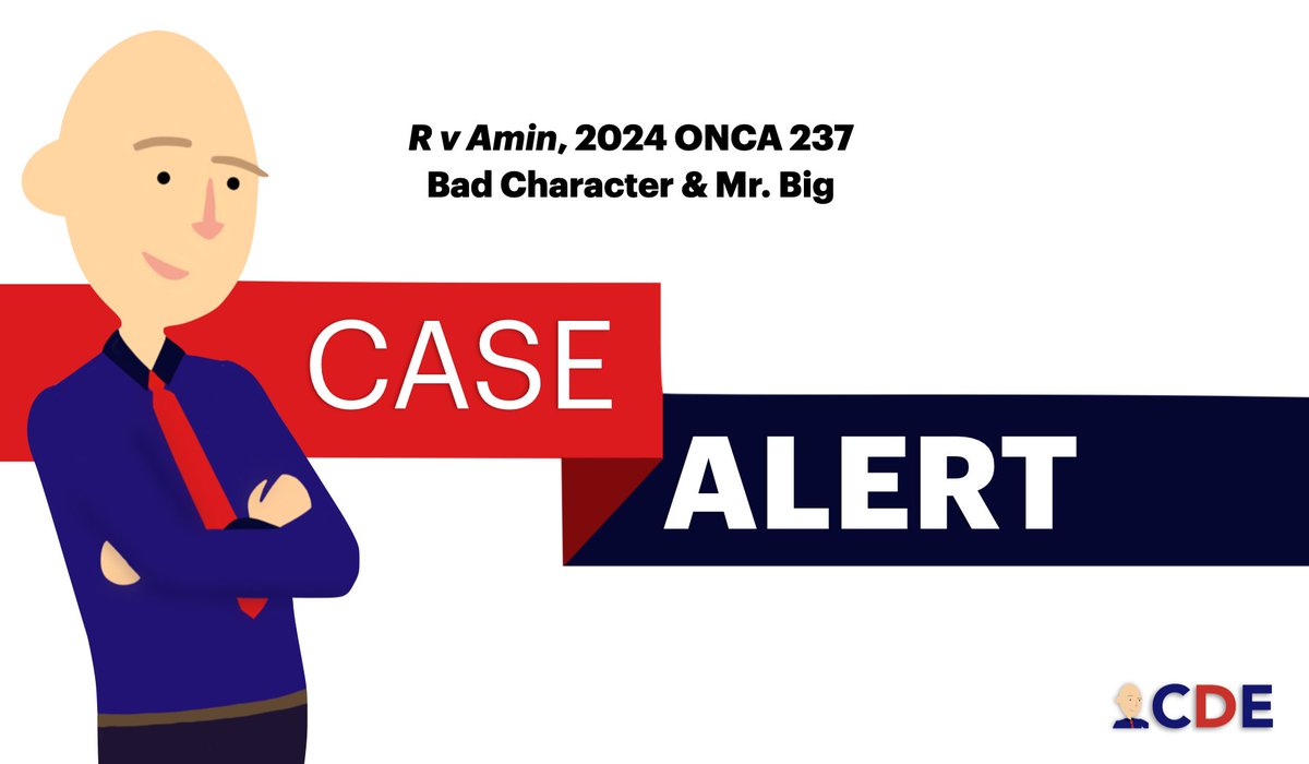 I never like to forecast my Top Cases ballot in April (with @Steven_Penney), but if R v Amin isn't nominated for some kind of award, I'll be pretty darn shocked. This is a well-constructed and important case. Case Alert out Friday explaining why.