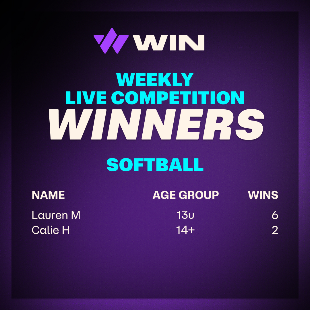 Check out the WIN athletes who took home a W in our Live Competitions last week 🔥 Drop a comment below if you made it on the leaderboard!