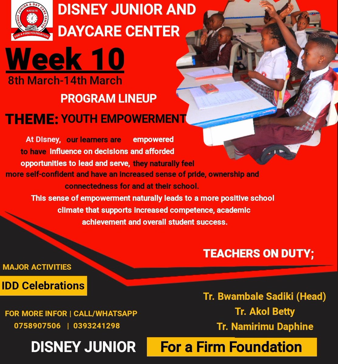 A Blessed Youth Empowerment week dear Parents and well-wishers 😊