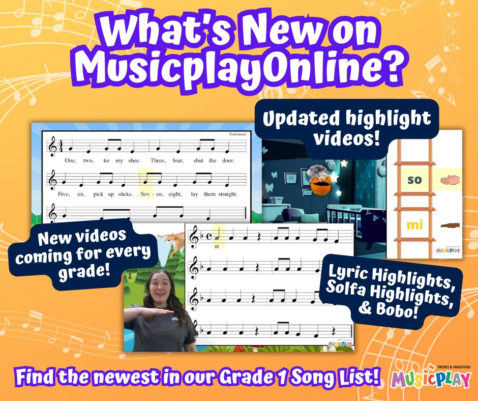 Check out our new solfa and lyric highlight videos! You can find them in the song list (currently in Grade 1, more grades to come!) Check them out in the Grade 1 Song List! #musicplay #musciplayonline #musiced #musiceducation