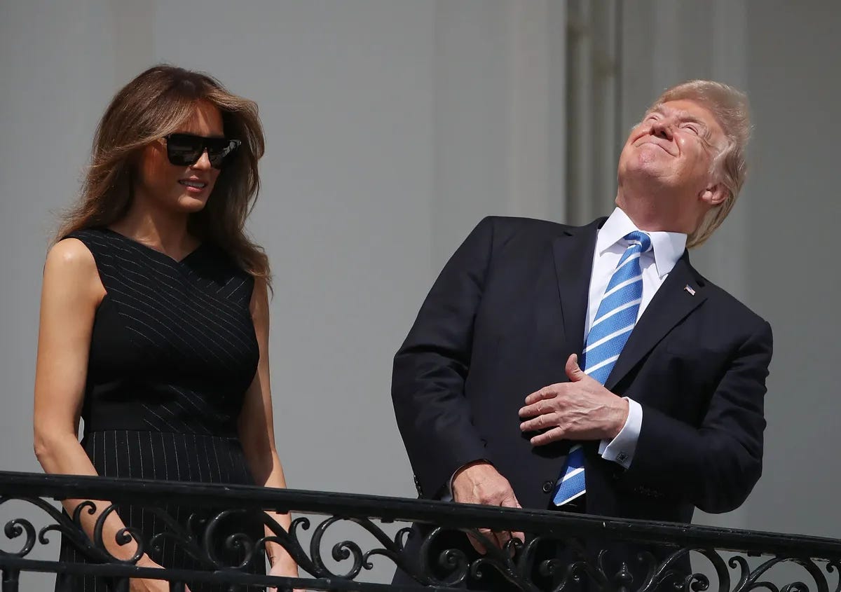 Your periodic reminder that Donald Trump had a staring contest with the sun and won.