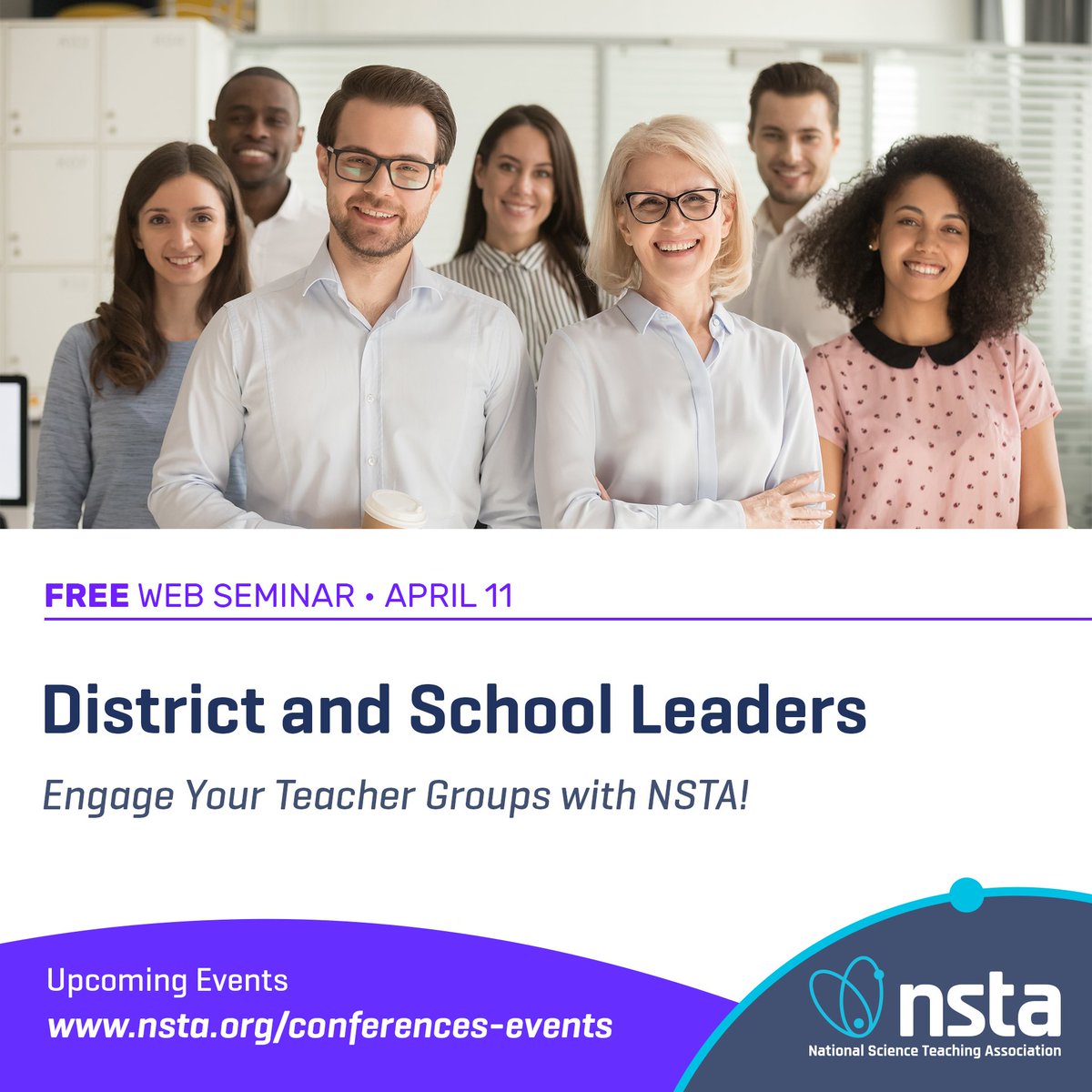 Leaders in #STEMEd, join NSTA on April 11, at 7 PM ET, to learn about NSTA’s School & District Partner Program. The program provides personalized professional learning for groups of K–12 science educators, access to NSTA resources, and more! Register at bit.ly/3xt6YqH