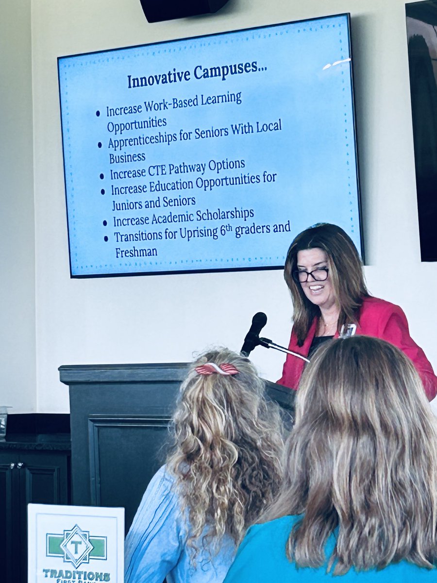 Dr. Christie Southerland, Director of Schools, shares district highlights and future goals at today's DC Chamber Luncheon.