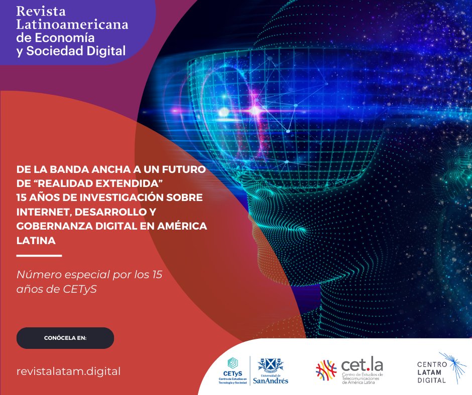 Ya disponible el issue especial de @RevLatamDigital por el 15° aniversario de @cetysedu sobre el futuro #digital. Encuentra 7 artículos sobre la evolución de las nuevas tecnologías, el desarrollo de Internet y su gobernanza. 🔗 Descárgate #RLESD: revistalatam.digital/issue/numero-e…