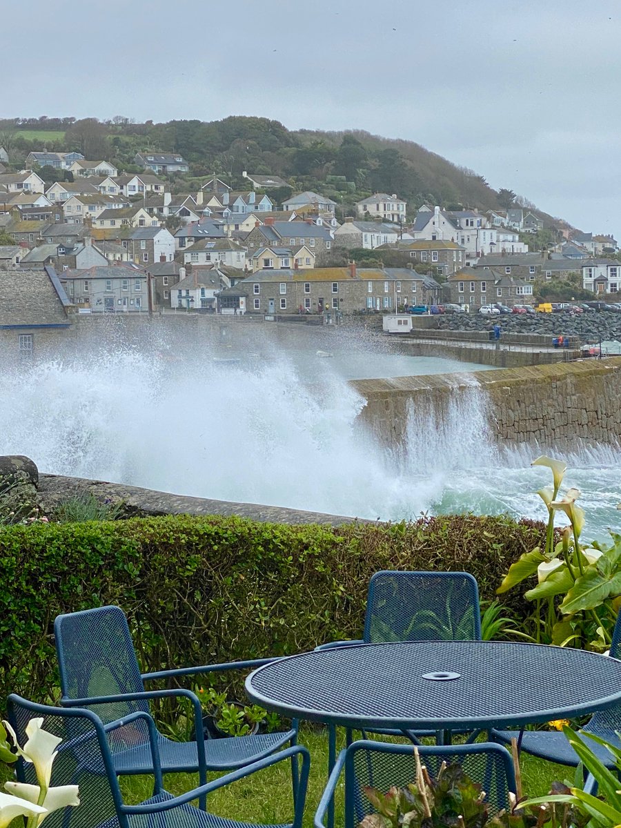 Storm Peirrick Brings Strong Winds, High Waves to #Mousehole #Cornwall #StormPierrick