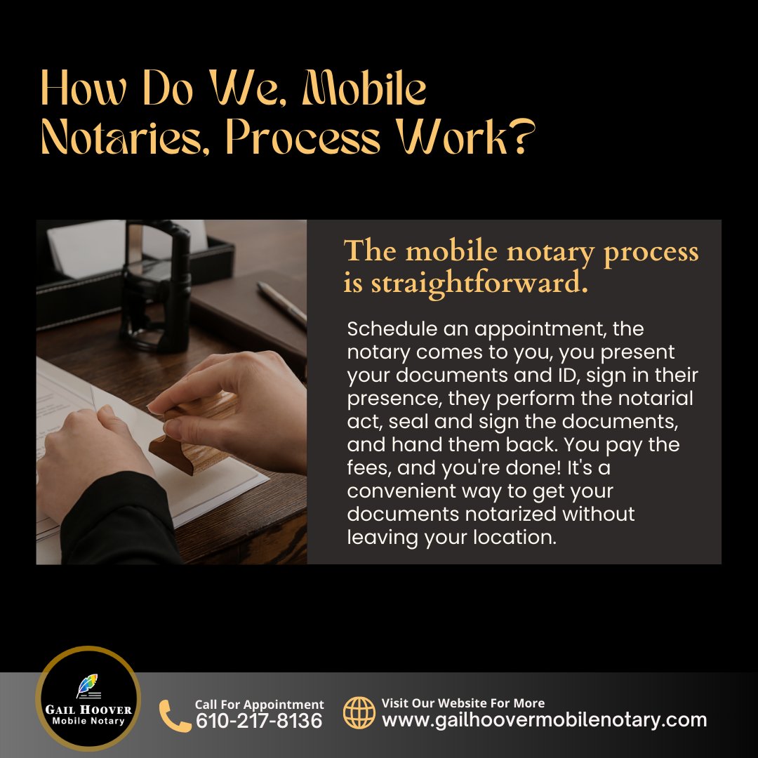 The mobile notary process is straightforward. Here's how our process works.

#LehighValleyMobileNotary #LehighValley #PA