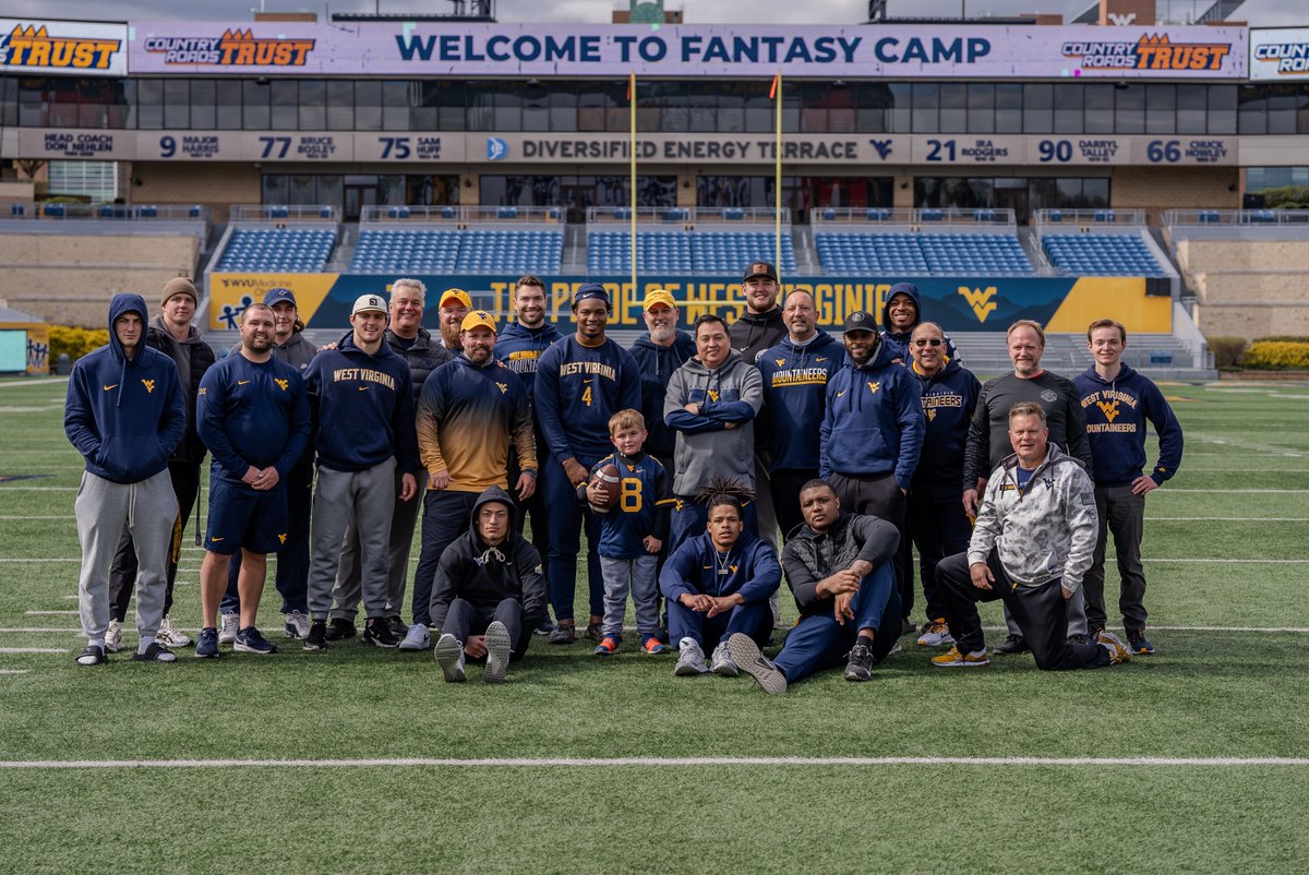 Fantasy Camp Day 2️⃣: Taking the Field Thank you, Coach Ryan Nehlen and @WVUfootball, for leading our campers in offensive & defensive drills, punt, pass, & kick, and 7v7. It was truly an experience we will never forget!