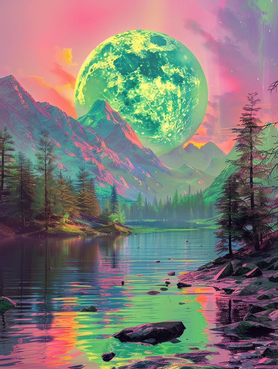 QT with your psychedelic neon colors art