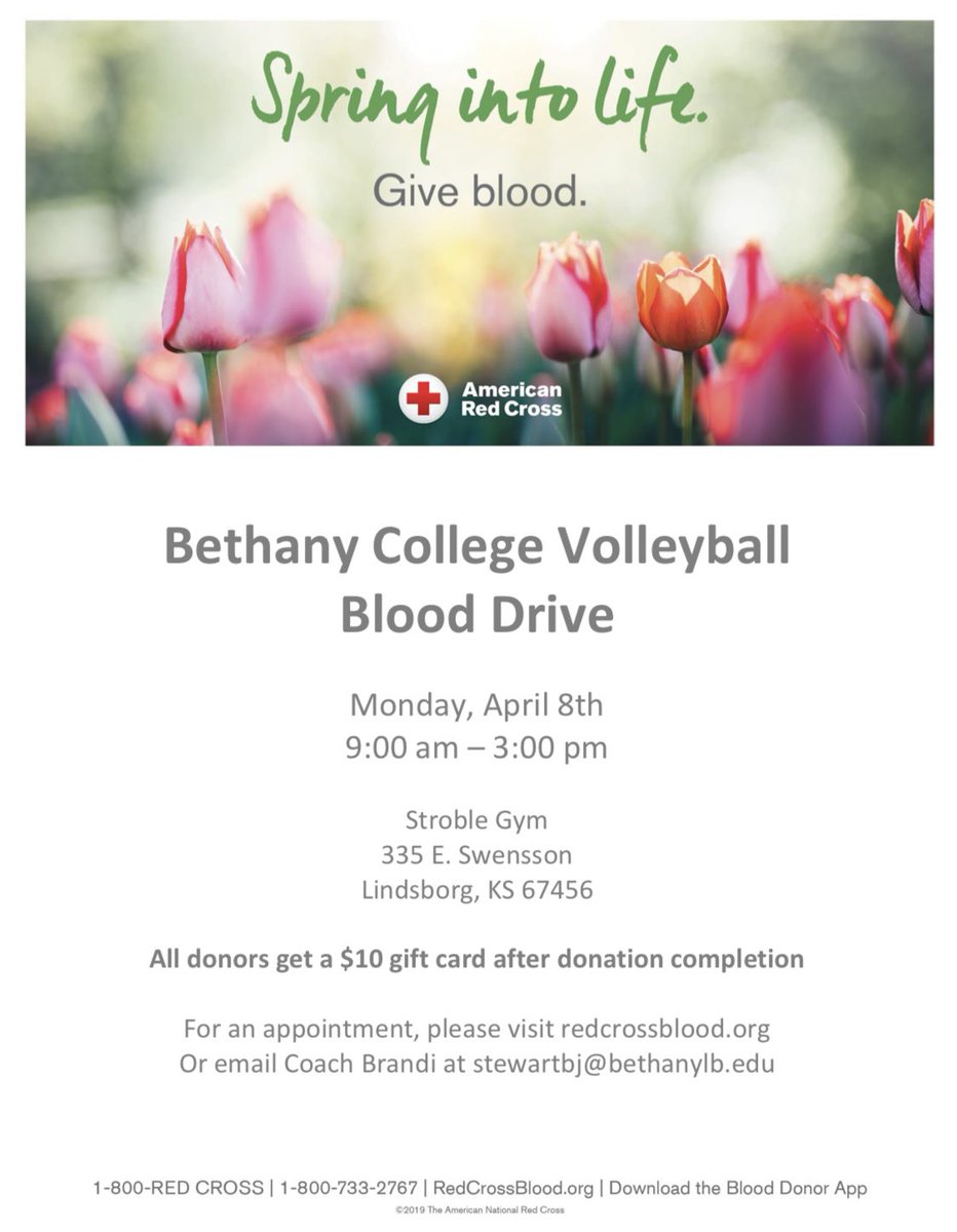 Come see us in Stroble Gym TODAY for our final Red Cross Blood Drive of the school year and help us save lives! We still have several walk-in appointments available. 

All donors get a $10 gift card!