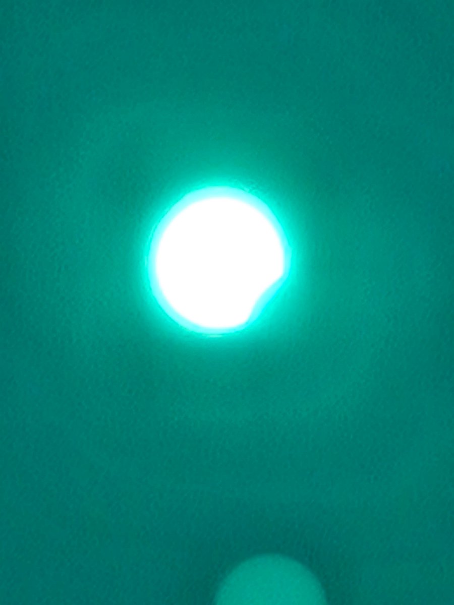 Here is a look of the solar eclipse from our office at 2 PM.
