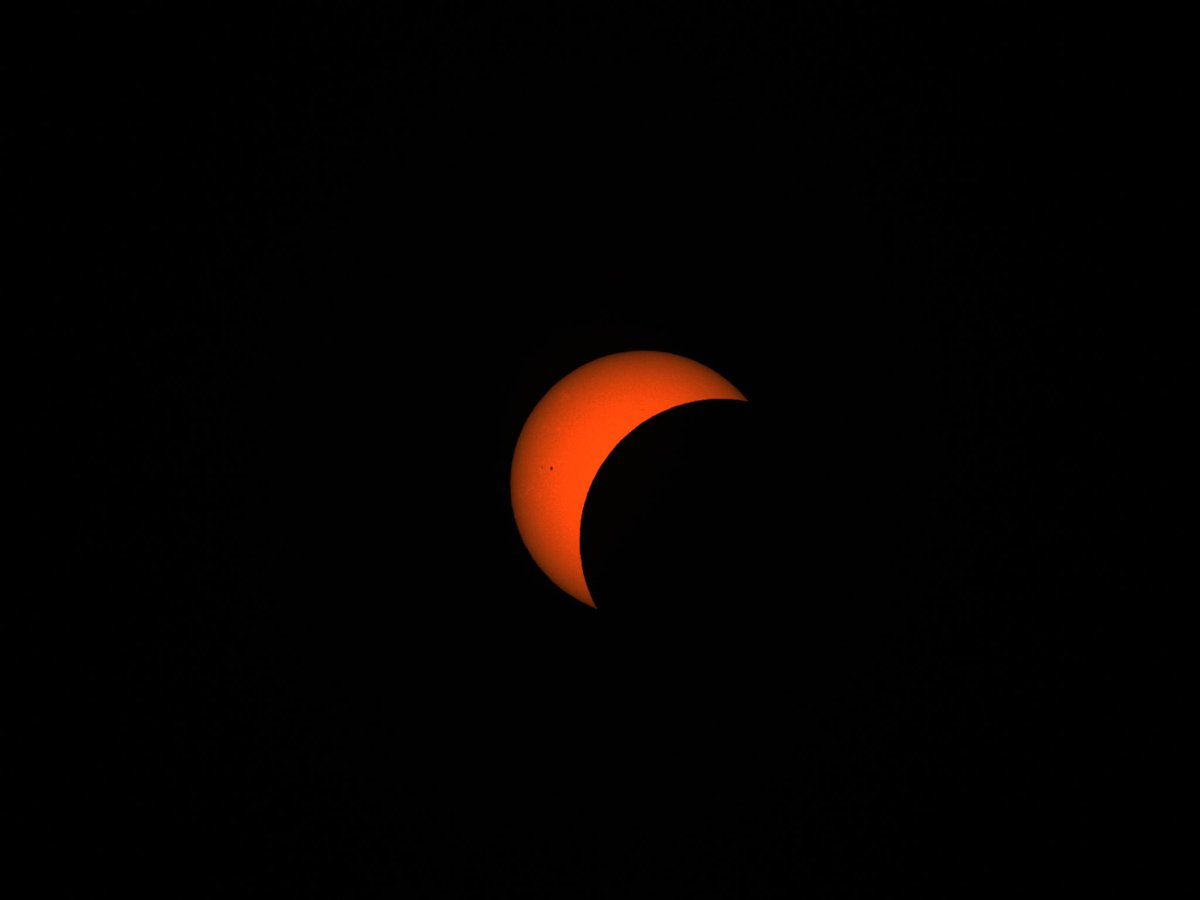 Updated shot at 1:14 CST DFW. #SolarEclipse2024