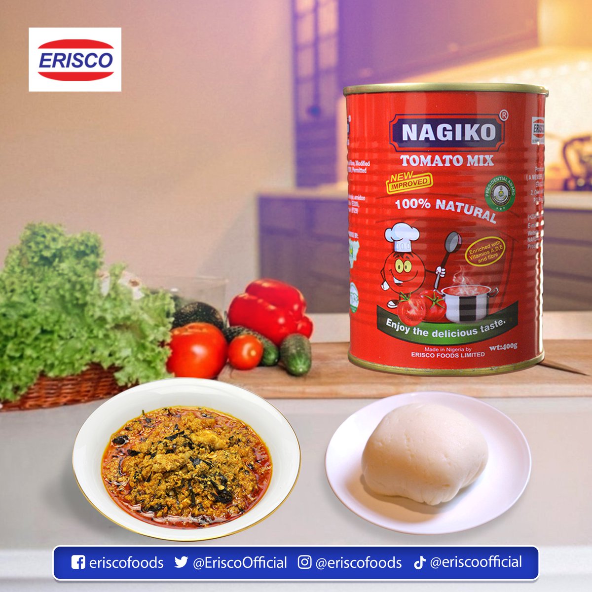 EriscoOfficial's tweet image. Enjoy a tasty delicious dinner cooked with NAGIKO Tomato Mix.
#EriscoFoods #dinnerdelight