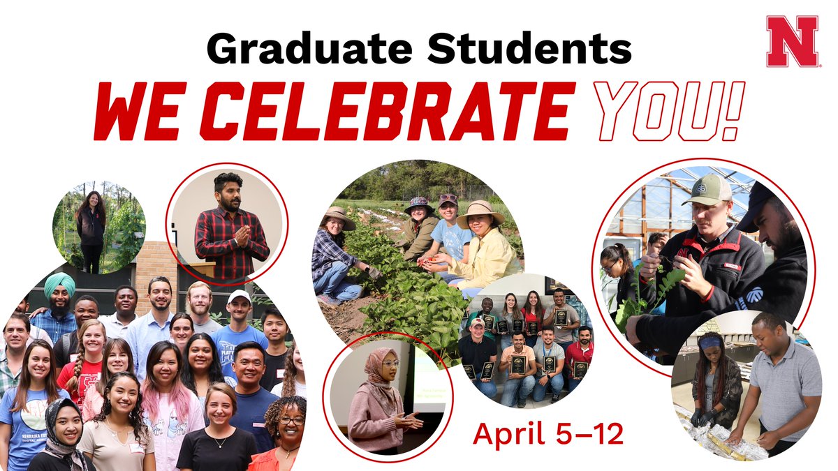 It's wonderful to see and hear about the significant contributions made by our #UNLAgroHort graduate students @UNLincoln! Help us celebrate our grad students during Graduate and Professional Student Appreciation Week! go.unl.edu/gradweek @UNLGradStudies #UNL