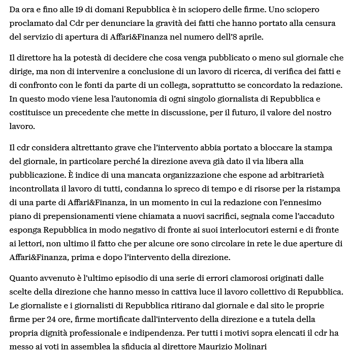 il_pucciarelli's tweet photo. Una comunicazione importante per le lettrici e i lettori di @repubblica 👉 https://t.co/8tYSXn3RmR https://t.co/TOx6CGkAiz