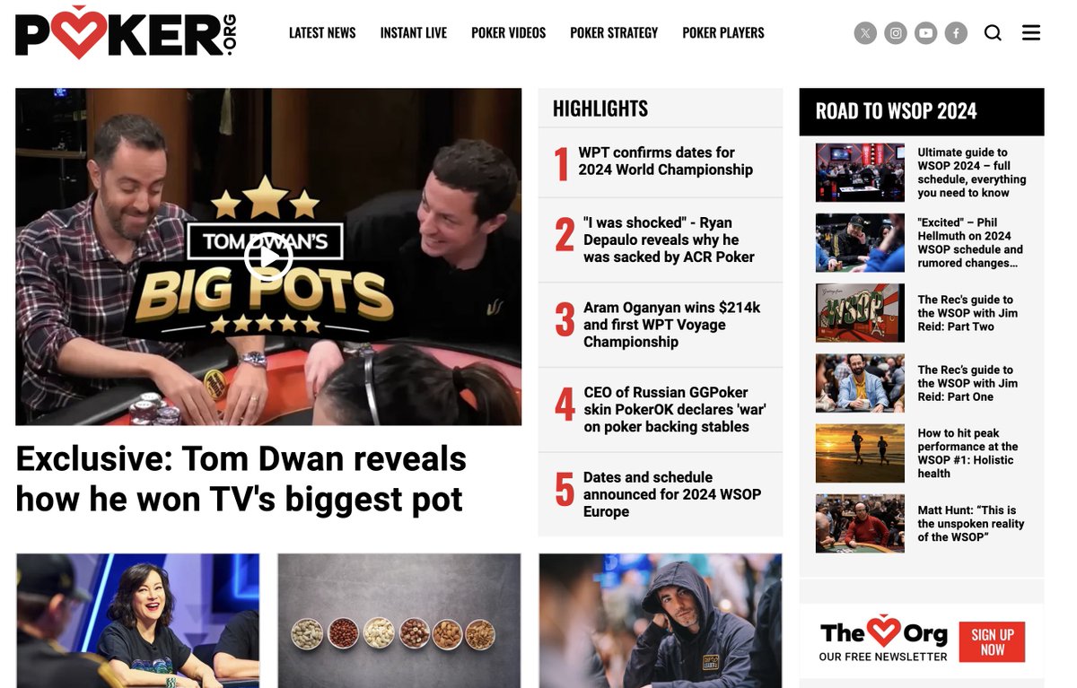 So much hard work by the @pokerorg team to produce the new look and feel of our site, but, man it looks pretty. So, so worth it.