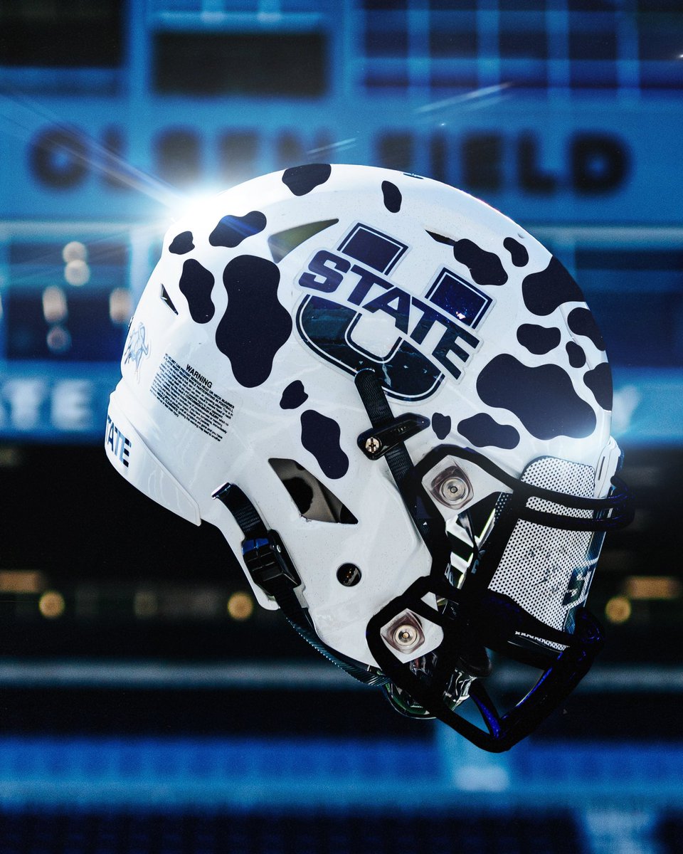 The @USUFootball released these as an April Fools Day joke. But should the team consider rocking the alternate helmet? #uniswag