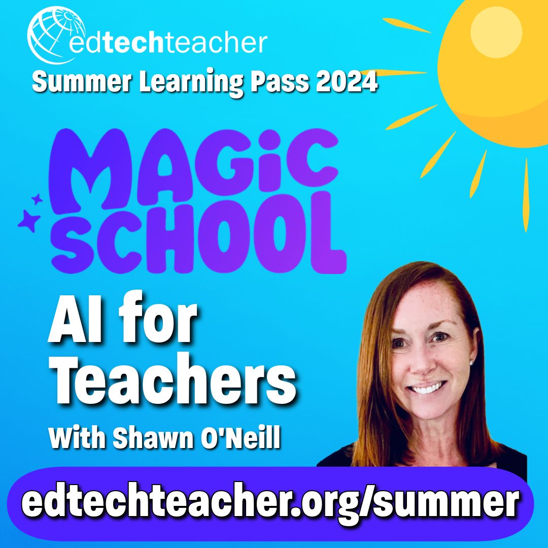 Looking to take something off of your plate while creating dynamic experiences for students? This summer session focuses on using @MagicSchoolAI to lesson plan, differentiate, write assessments & more in a fraction of the time! Register at buff.ly/2J9Qusy @soneill1215
