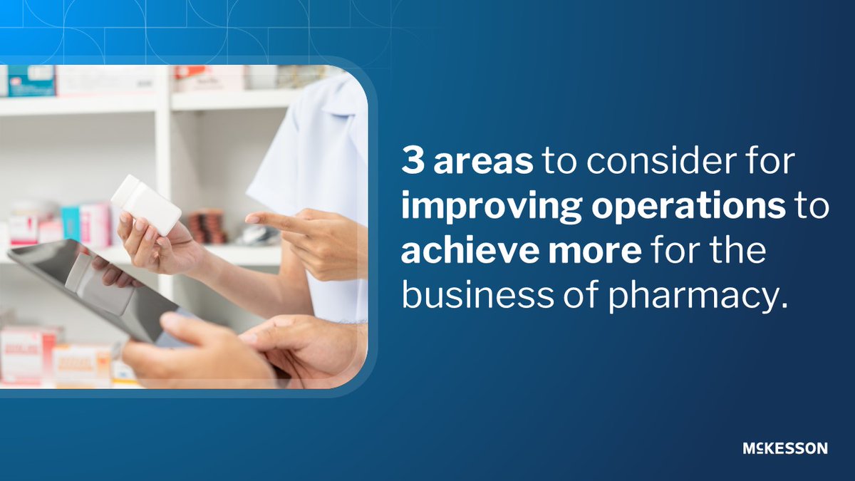Are you looking to improve pharmacy operations and unlock new revenue opportunities? Discover how our #outpatient and #specialty pharmacy programs can help the business of pharmacy achieve more. View the infographic and access our comprehensive eBook here. mckesson.com/Pharmacy-Manag…