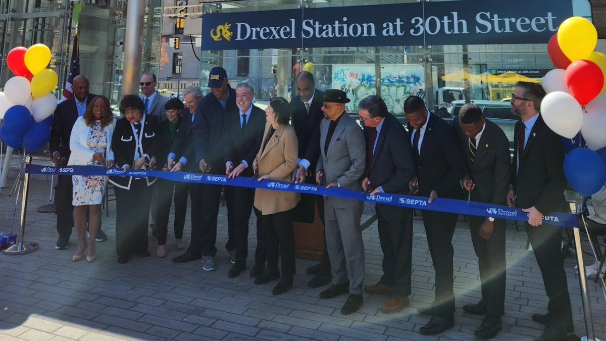 Today, we cut the ribbon on @SEPTAPHILLY's Drexel Station at 30th Street! Drexel Station is West Philly's mass transit gateway to the rest of the city, the region, and the entire nation. And it is the launch pad for visitors looking to explore our communities. (1/2)