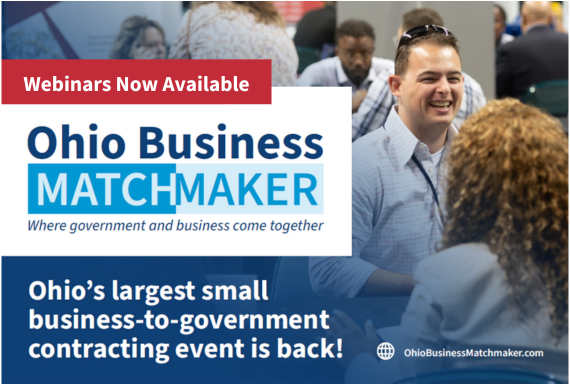 There's still time to register for the April 10 Ohio Business Matchmaker Webinars: Understanding Federal and State Small Business Certification Programs And Doing Business with ARMY Corps of Engineers & Wright Patterson Air Force Base Register ➡️ ohiobusinessmatchmaker.com/webinar-regist…