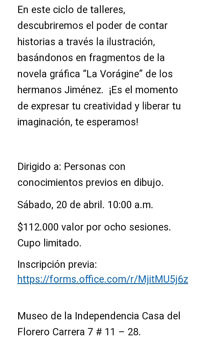 SHARPBALLco's tweet image. ¿Quiere aprender narrativa secuencial ilustrada desde un clásico de la literatura colombiana hecho novela gráfica?

Celebre 100 años de #LaVorágine de José Eustasio Rivera con un taller a cargo de #LosHermanosXiménez

Inscríbase y comparta t.ly/buMjt