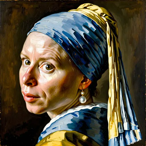 Me with a pearl earring.