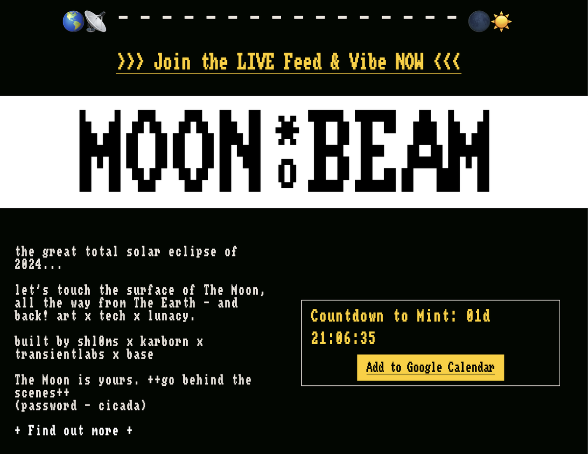 WE ARE LIVE NOW FROM THE TOTAL ECLIPSE
TOTALITY + EME TRANSMISSION AT 3:26 PM ET
📡 - - - - - - - - - - - - - - - - - - - - - - - 🌑☀️

LINK BELOW