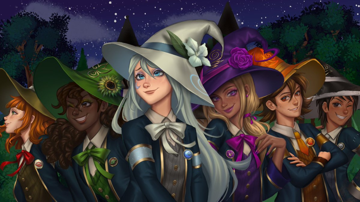 To our lovely Ravenwood Rising fans, here is a free wallpaper to use. We hope you like it! Thank you to @Afaedite for commissioning the characters from the talented @Moondustina, and @JaiArtistic for doing the background. Go send them some love! ❤ #Wizard101 #RavenwoodRising