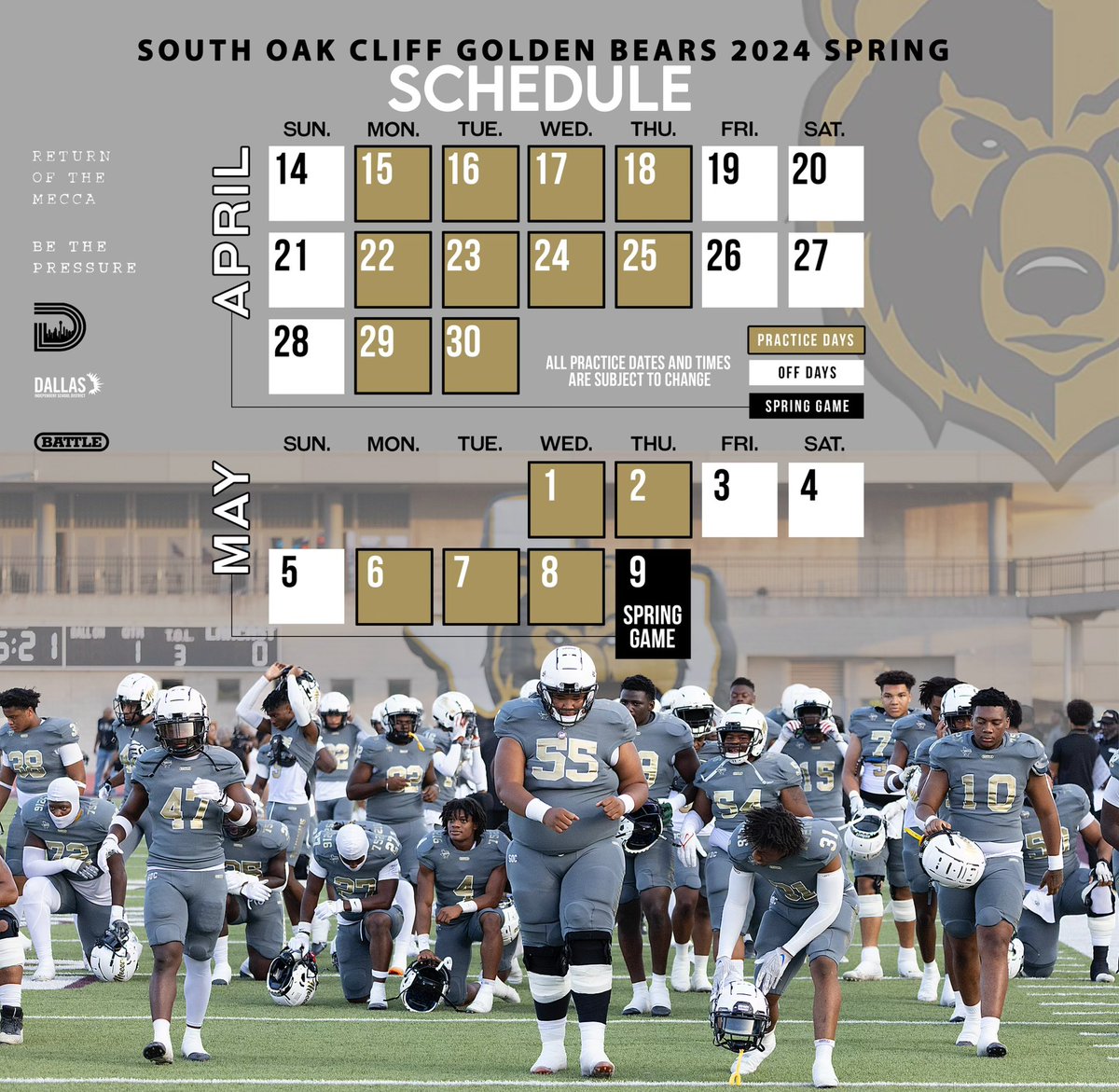 Spring Football coming soon! #SOCNATION