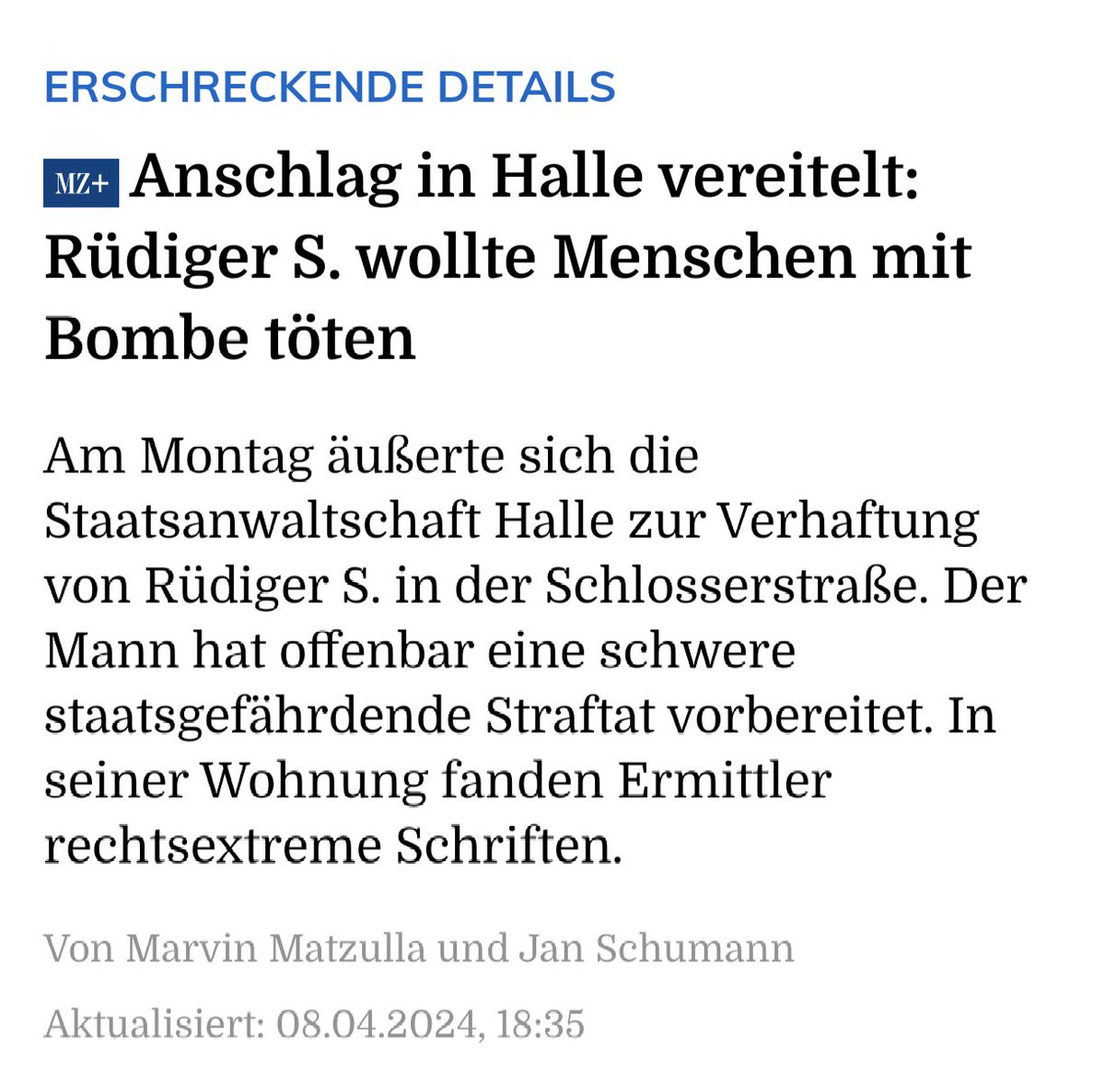 Das da in #Halle habt ihr schon alle mitbekommen, oder? #Rechtsterrorismus