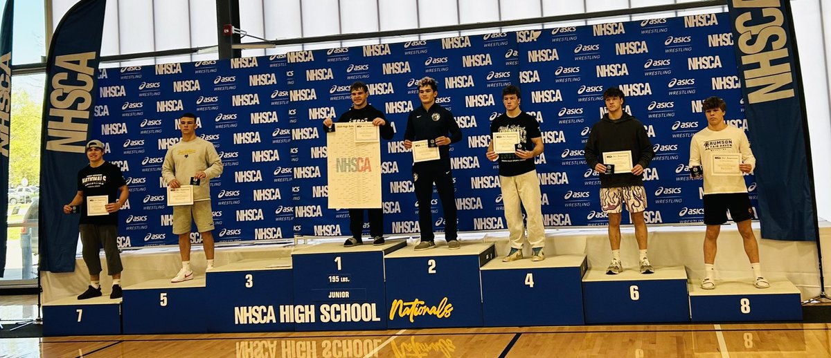 Had a blast competing at NHSCA Junior Nationals. Bracket was full of nationally ranked wrestlers, and I ended up finishing as an All American taking 8th place. @RFH_Wrestling