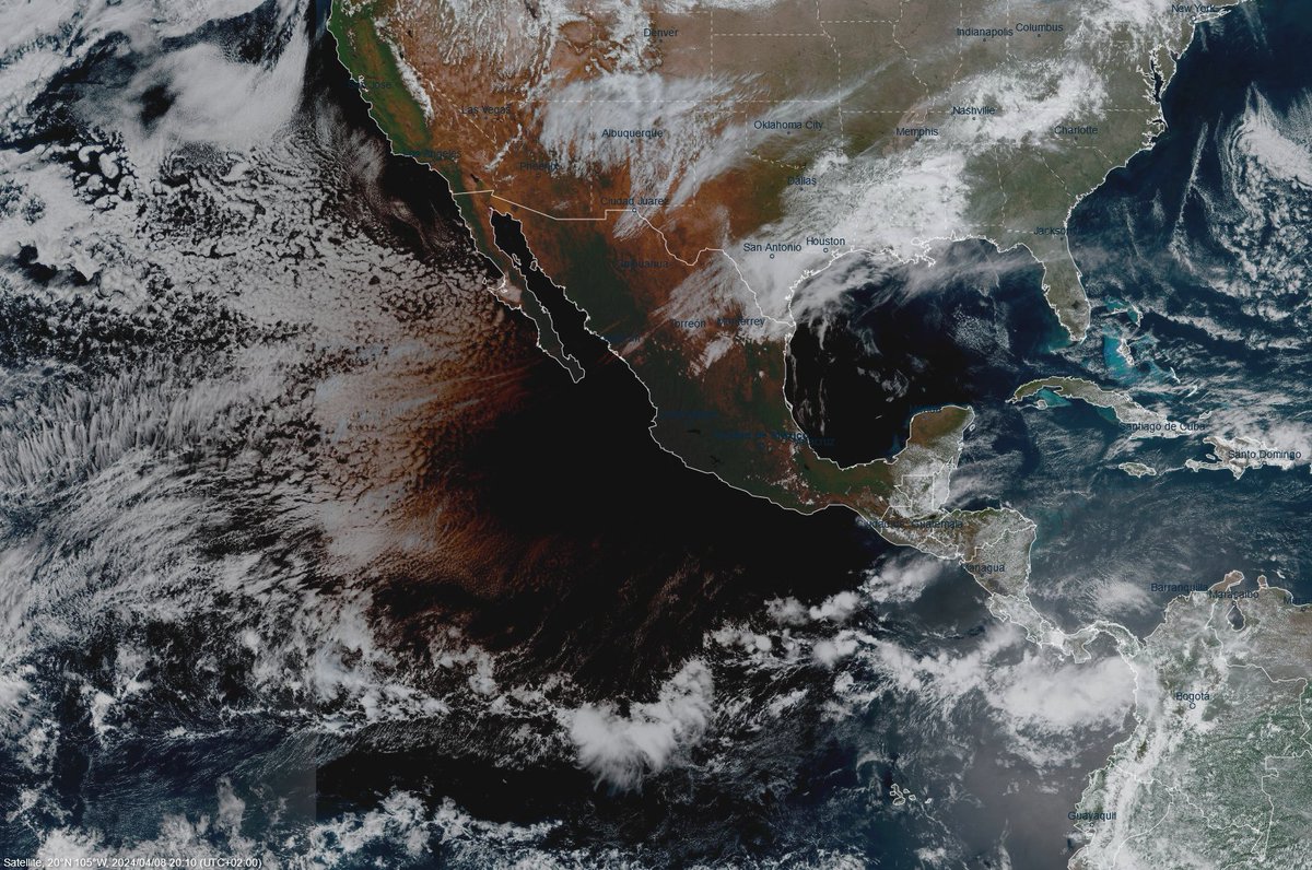 Mexico went dark. A solar eclipse can be seen beautifully from a satellite ventusky.com/?p=20.7;-100.5… 😍😍