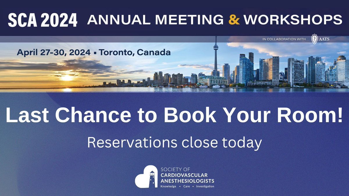 LAST CHANCE to book your room for #SCA2024! Don't miss out, and secure your spot before it's too late: buff.ly/3TRXgpf