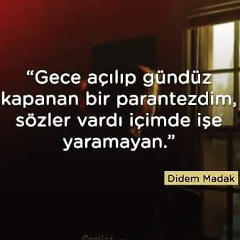 Iyi geceler olsun...
#DidemMadak