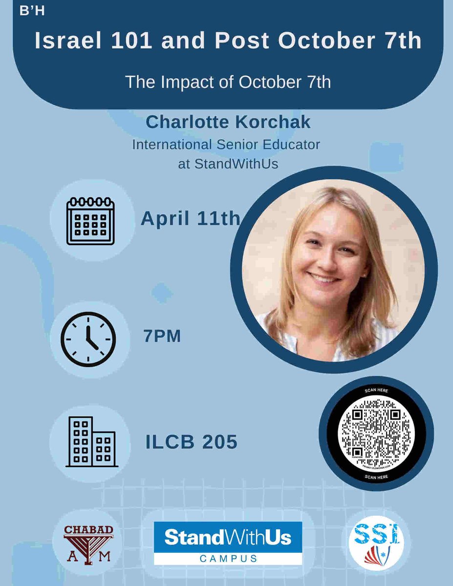 UPCOMING EVENT - Aggie Students Supporting Israel in collaboration with Stand With Us is bringing Charlotte Korchak to speak on April 11th at 7pm in ILCB 205 about Israel, the October 7th conflict, and its impact. All are invited. #TAMUCommunityEngagement