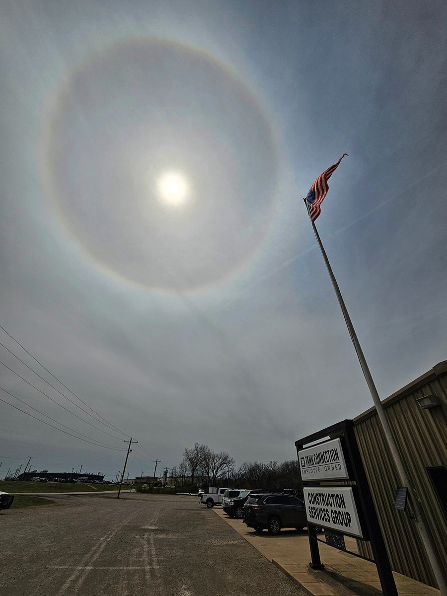 Today, not only did the heavens provide us with a rare 90% eclipse in Southeast Kansas but we also got to witness a spectacular solar halo along with it. Happy Monday! #eclipse, #eclipse2024 #eclipseparty. #solareclipse